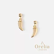【Orelia】London 英國倫敦 MINI TUSK DROP STUDS 時尚魅力號角鍍金耳環