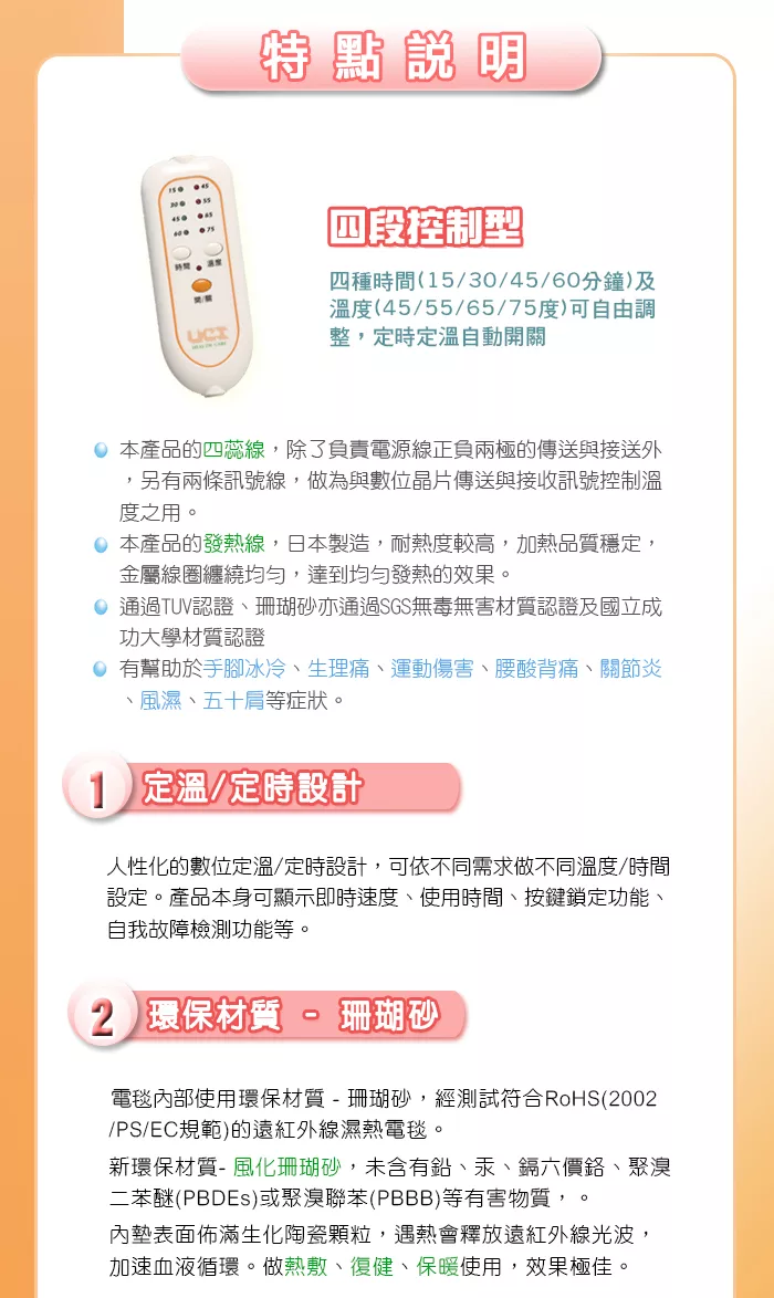 艾樂舒 - 數位恆溫濕熱電毯 (大尺寸/腰、背適用) (14x27吋)