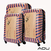 AOU 28吋24吋20吋 TSA海關鎖鏡面硬殼箱 旅行箱 三件組 (郵票箱) 90-032ABC