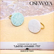 戒指【日本正版Osewayaお世話や】日本製-有田燒系列海星不過敏戒指 (可調式) -白色