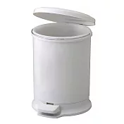 日本RISU｜(H&H系列)圓筒造型踩踏垃圾桶  10L 灰白色