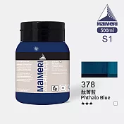 義大利Maimeri美利 Acrilico 抗UV壓克力顏料500ml 藍綠色系 - 378 酞菁藍