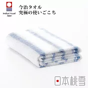 日本桃雪【今治輕柔橫條浴巾】共3色- 溫和藍 | 鈴木太太公司貨