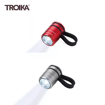 [TROIKA] TOR90/RD 夜間運動照明組(紅/鈦色)無痕夾於腳踏車或運動衣上紅色