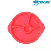 【韓國sillymann】100%鉑金矽膠防滑幼兒學習餐盤紅色