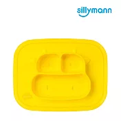 【韓國sillymann】100%鉑金矽膠乳牛防滑餐盤黃色