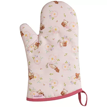 San-X 懶妹蜂蜜小熊的粉彩花園系列隔熱手套。粉紅