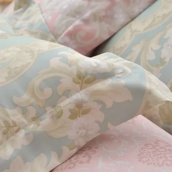 義大利La Belle《莉亞公主》加大天絲四件式防蹣抗菌吸濕排汗兩用被床包組-綠色