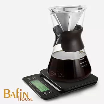 【Bafin House】計時電子秤+syg 免濾紙手沖咖啡壺