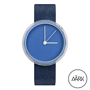 AÃRK 澳洲 極簡主義真皮革腕錶 - 38mm 質感藍