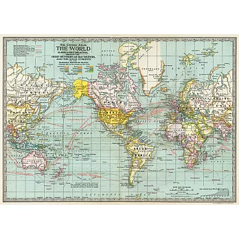 美國 Cavallini & Co. wrap 包裝紙/海報  世界地圖3