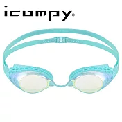 icompy 蜂巢式防霧抗UV電鍍運動泳鏡 VC-953綠色