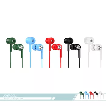 JOYROOM機樂堂 風彩綻放 入耳式耳機 (E102S) 3.5mm各廠牌適用/ 線控接聽鍵/ 免持聽筒藍色