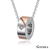 GIUMKA 情侶項鍊 白鋼 幸福時刻 單個價格 MN04002玫金女款