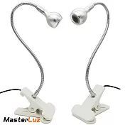 MasterLuz G25 USB型夾式LED小夜燈/閱讀燈(1入)亮銀白光