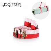 【yogiTalki】Hug系列 瑜珈墊專用葫蘆扣收納織帶  紅白
