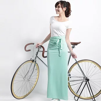 【遊遍天下】MIT涼感抗UV防曬吸排多功能一片裙(117)中大尺碼FREE綠色