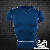 【SUPEROAD SPORTS】Full-Power 壓縮短袖運動緊身衣(四色任選)XL寶藍色
