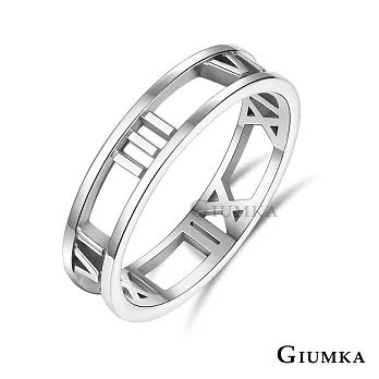 GIUMKA 情侶戒指 925純銀 真愛時刻 羅馬數字戒指 單個價格 MRS08025細版美國戒圍4