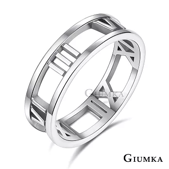GIUMKA 情侶戒指 925純銀 真愛時刻 羅馬數字戒指 單個價格 MRS08025寬版美國戒圍10