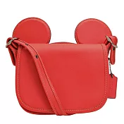 【COACH】迪士尼限量聯名款小牛皮米奇造型斜背包-紅（現貨＋預購）紅