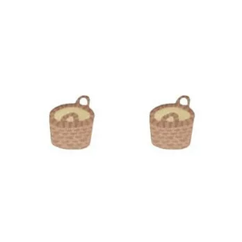 Snatch X 日日野餐 迷你野餐竹編小提籃貼耳耳環 / [PIKNIK] Small Bamboo Basket Earrings