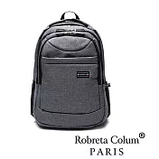 Roberta Colum - 嚴選防潑水帥性多功能雙肩後背包-共2色灰色