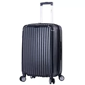 DF travel - 升級版多彩記憶玩色硬殼可加大閃耀鑽石紋24吋行李箱-共8色黑色