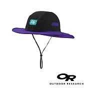 【美國Outdoor Research】復古款防水透氣防曬可折疊遮陽帽-黑紫XL