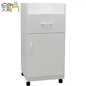 【文創集】艾娜 環保1.4尺塑鋼單門單抽餐櫃/收納櫃(4色可選)白色