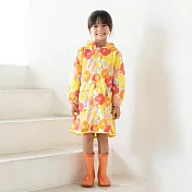 日本WPC 克拉拉花朵L 空氣感兒童雨衣/防水外套 附收納袋(120-140cm)