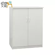 【文創集】羅迪 環保2.9尺塑鋼二門置物櫃/收納櫃(4色可選)白色