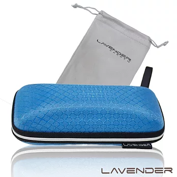 【Lavender】擦拭收納兩用袋與眼鏡盒套組-藍