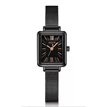 JULIUS聚利時 時光旅程復古米蘭錶帶腕錶-五色/18.5X22.5氣質黑