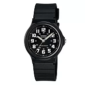 【CASIO】超薄經典指針錶-黑x粗白數字(MQ-71-1B)