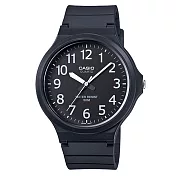 【CASIO】大錶面簡約文青休閒錶-數字黑面(MW-240-1B)