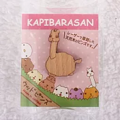 Kapibarasan 水豚君系列木製徽章(九款)。羊駝君