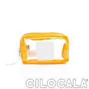 CILOCALA 限量版--亮彩尼龍防潑水透明化妝包黃色