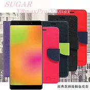 糖果 SUGAR Y8 max Pro / Y8 max 經典書本雙色磁釦側翻可站立皮套 側掀皮套紅色