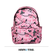 【HAPI+TAS】日本原廠授權 摺疊防盜條後背包- 粉紅馬戲團