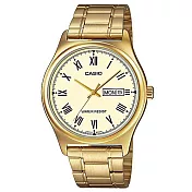 【CASIO】復古英倫時尚金羅馬指針腕錶(MTP-V006G-9B)
