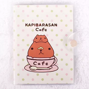 Kapibarasan 水豚君咖啡系列名片簿(大)。繽紛點點