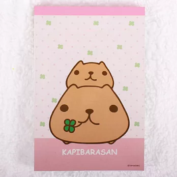 Kapibarasan 水豚君麵包鋪便條本(二款)。幸運草