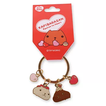 Kapibarasan 水豚君粉粉愛心系列吊飾鑰匙圈-愛心
