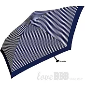 日本KIU Air-Light Large 48035 藍白條紋 空氣感 130g 摺疊/抗UV晴雨傘