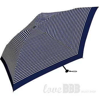 日本KIU Air-Light Large 48035 藍白條紋 空氣感 130g 摺疊/抗UV晴雨傘