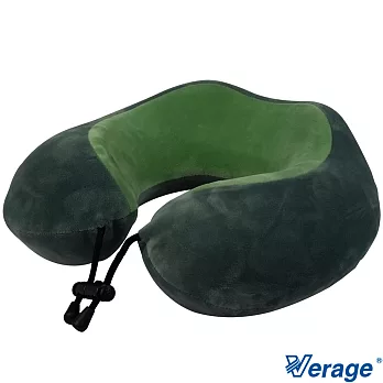 Verage 雙色質感記憶按摩頸枕 (綠/灰)