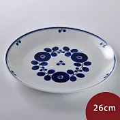 Hakusan 白山陶 BLOOM 圓形餐盤 花中間 26cm 日本製