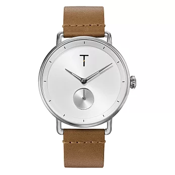 TYLOR  RETRO X HORWEEN時尚腕錶-淺啡色X銀