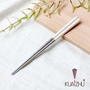 【KUAI ZHU】台箸六角不鏽鋼筷23cm-小籠包系列10雙 淨白